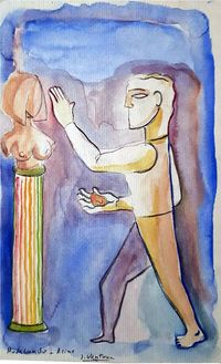 Modelando el busto de Aline